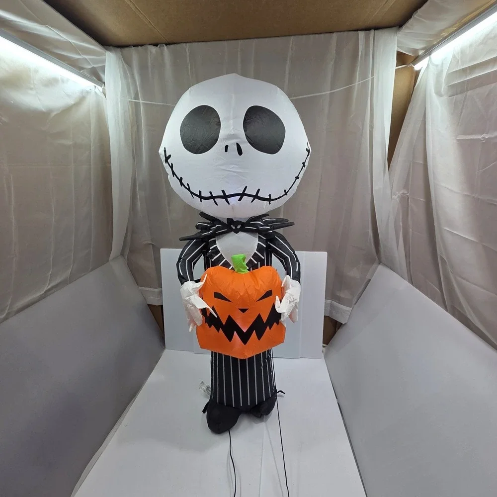 Disney Jack Skellington‎ 3.5 FT Airblown Inflatable Pumpkin Halloween Gemmy